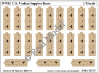 35;US WW II Medical Supply Boxes    Papierdruck