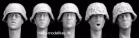 35;Heads, german helmet with 