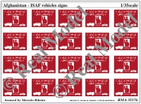 35;ISAF / Afghanisatan Vehicle Signs