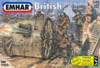 72; Britische Artillerie  1. WK      HART-Plastikfiguren