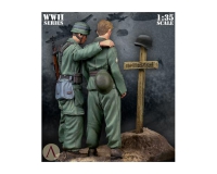 35; Deutscher Soldaten am Grab eines Kameraden  2. WK