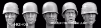 35;Heads with germanpara trooper-helmet