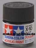 X10 Gun Metall   23ml  Glas     (Preis/1L 228,26 )