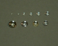 35; Silver Lenses , diameter 1mm  (x 12 )