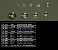 35; Silver Lenses  1,5mm      (x 12 )