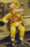 35; British Soldier seated / Driver Narrow Gauge Loco WW I
