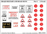 35; Irak Schilder Set  Military / Road Signs