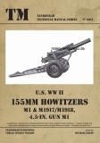 °U.S. Army WWII 155mm Howitzers M1 & M1917/M1918 & 4.5in