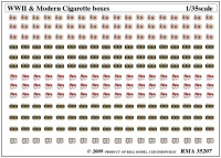 35; WW II & Modern Cigarette boxes