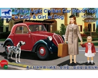35; Fiat Topolino geschlossene Version , Dame & Hund