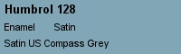 H128 US Compass Grey Satin 14ml Enamel Colour     (Preis /1 l = 177,85 )