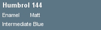 H144 Mittelblau, matt  14ml Enamel Farbe    (Preis /1 l = 177,85 )