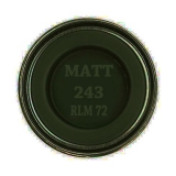 H243 RLM72 Green Matt  14ml Enamel Colour   (Preis /1 l = 177,85 )