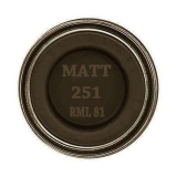 H251 Dunkelbraun RLM81, matt  14ml Enamel Farbe     (Preis /1 l = 177,85 )