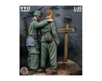 35; Deutsche Soldaten am Grab eines Kameraden  2. WK