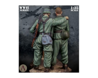 35; Deutsche Soldaten am Grab eines Kameraden  2. WK
