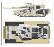 35; US M1A1 Abrams WITH INTERIOR !! Gulf War 1991  ***