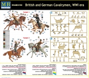 35; British and German Cavalrymen , WW I