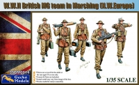 35; Britisches MG Team marschierend  2.WK