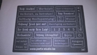 35; Deutsche Beschriftungs- Warnhinweisschablonen