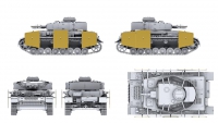 35; Pzkpfw IV aus F1  / F1 mit Vorpanzerung / F1 mit Zusatzpanzerung   WW II