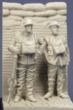 35; British Lewis Gunner and Rifleman with Base   WW I