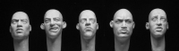 35; 5 Heads  Caucasian Heads with Formed Eyes