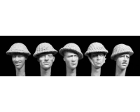 35; British WW2 Heads with Helmets , Coarse netting