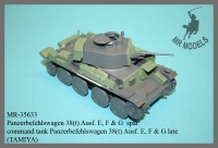35; Befehls- Pzkpfw 38(t) E / F / G spt  Beladung , Update und Rohr (Tamiya +)