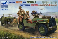 35; Britisches Jeep SET (2 Fahrzeuge !!) REECE / SIGNAL und Besatzung    2. Weltkrieg   ***