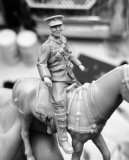 35; Britischer Soldat reitend / Aufsitzer Pferdezug    1.WK