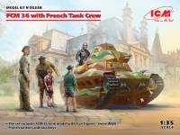 35; Franzsischer Panzer FCM36 mit Figuren    2. Weltkrieg