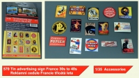 35; French Tin Adverising Signs    WW II +