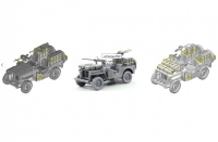 �35; British SAS  Jeep Set   3 Fahrzeuge und 7 Figuren