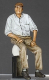 32; Old Man sitting    BUILD AND PAINTED FIGURE