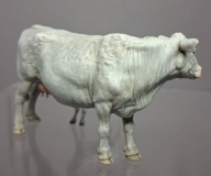 �32; Red Devon Kuh mit trinkendem Kalb ,  Wei�       FERTIGFIGUR