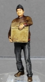 45; Worker with parcel     BUILD AND PAINTED FIGURE