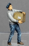 45; Worker with parcel     BUILD AND PAINTED FIGURE