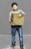 45; Worker with parcel     BUILD AND PAINTED FIGURE