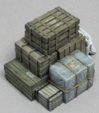 32; Wooden Box & Sacks      BUILT AND PAINTED