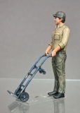 °32; Paketzusteller mit Sackkarre FERTIGFIGUR (Preis zuzüglich Porto)