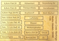 °35; Beschriftungsschablone für deutsche Transportkisten
