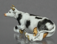 45; Cow , black white     BUILD AND PAINTED FIGURE