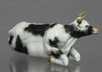 45; Cow , black white     BUILD AND PAINTED FIGURE