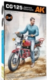 35; CG125 Motorrad und Fahrer