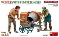 35; Concrete Mixer and Workers