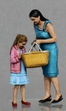 °45; Was hast du denn gekauft Mama ?    FERTIGFIGUR      (Preis zuzüglich Porto)