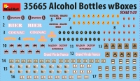 35; Alcohol Bottles and crates
