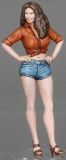 �32; Frau in Hot Pants      FERTIGFIGUR     (Preis zuz�glich Porto)