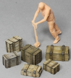 32; Holzkisten Set  FERTIGMODELL  (OHNE FIGUR)    (PREIS zuz�glich Porto)